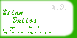 milan dallos business card