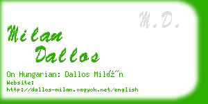 milan dallos business card